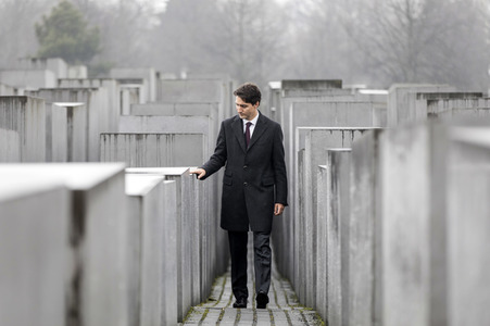 Justin Trudeau beim Holocaust-Mahnmal in Berlin
