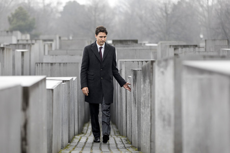 Justin Trudeau beim Holocaust-Mahnmal in Berlin