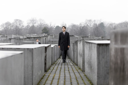 Justin Trudeau beim Holocaust-Mahnmal in Berlin