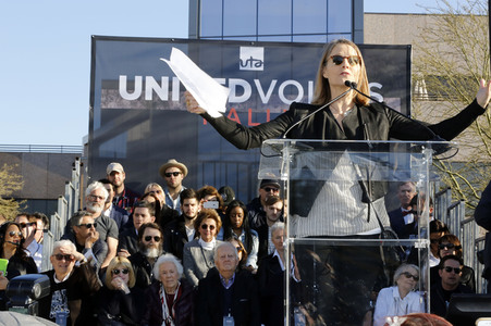 UTA's United Voices Kundgebung in Beverly Hills