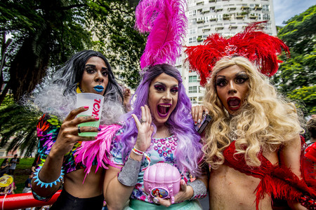 Carnival Parade 'Minhoqueens of the Arouche' in Sao Paulo