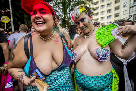 Carnival Parade 'Minhoqueens of the Arouche' in Sao Paulo