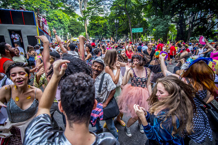 Carnival Parade 'Minhoqueens of the Arouche' in Sao Paulo