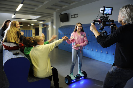 Dreharbeiten zum Musivideo 'Numbers' in Berlin