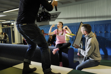 Dreharbeiten zum Musivideo 'Numbers' in Berlin