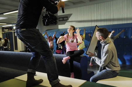 Dreharbeiten zum Musivideo 'Numbers' in Berlin