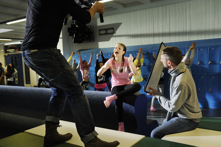 Dreharbeiten zum Musivideo 'Numbers' in Berlin