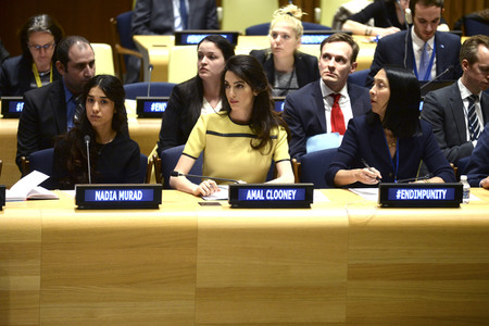 Amal Clooney spricht bei den Vereinten Nationen in New York