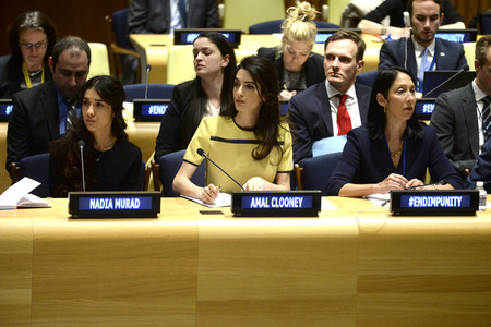 Amal Clooney spricht bei den Vereinten Nationen in New York