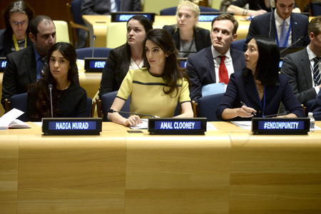 Amal Clooney spricht bei den Vereinten Nationen in New York