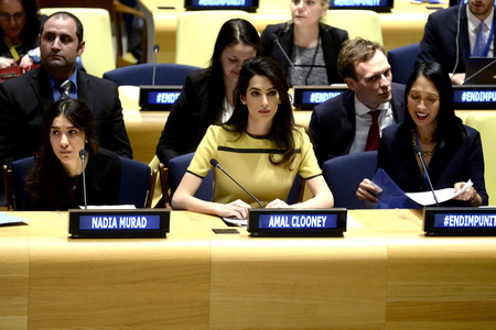 Amal Clooney spricht bei den Vereinten Nationen in New York