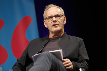 Marcel Reif und Reinhold Beckmann auf der lit.Cologne 2017 in Köln