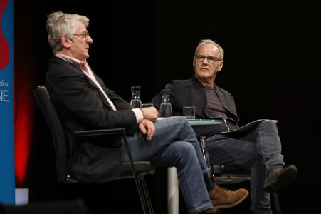 Marcel Reif und Reinhold Beckmann auf der lit.Cologne 2017 in Köln