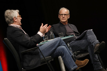 Marcel Reif und Reinhold Beckmann auf der lit.Cologne 2017 in Köln