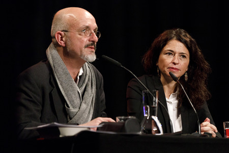 Karine Tuil und Marie Bäumer auf der lit.Cologne 2017 in Köln