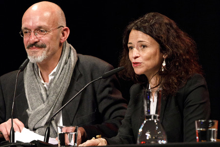 Karine Tuil und Marie Bäumer auf der lit.Cologne 2017 in Köln