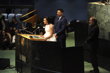 Präsentation der 'Small Smurfs Big Goal' Kampagne in New York
