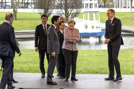 CeBIT Rundgang der Bundeskanzlerin Merkel in Hannover