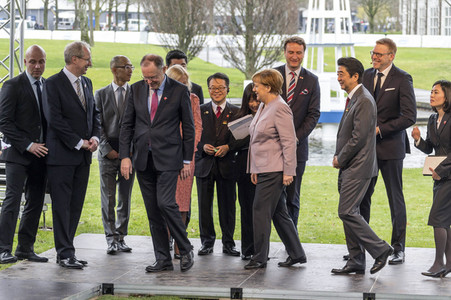 CeBIT Rundgang der Bundeskanzlerin Merkel in Hannover