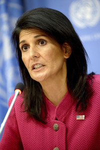 Pressekonferenz von Nikki Haley bei der UN in New York