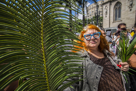 Palmsonntag Prozession in Sao Paulo