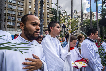 Palmsonntag Prozession in Sao Paulo