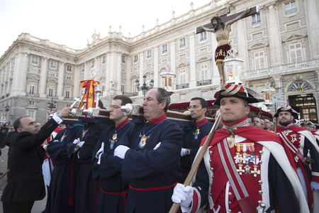 Procesion del Cristo de los Alabarderos in Madrid