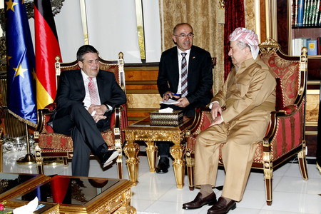 Masud Barzani empfängt Sigmar Gabriel in Erbil