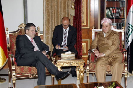 Masud Barzani empfängt Sigmar Gabriel in Erbil
