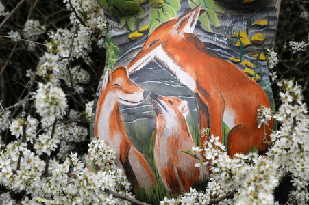 Fuchsfamilie / Fox Family Bodypainting