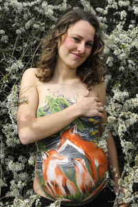 Fuchsfamilie / Fox Family Bodypainting