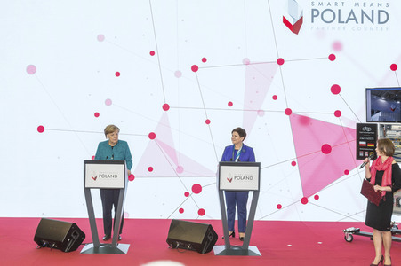 Eröffnungsrundgang der Bundeskanzelerin auf der Hannover Messe 2017