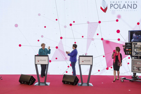 Eröffnungsrundgang der Bundeskanzelerin auf der Hannover Messe 2017