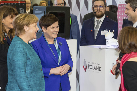 Eröffnungsrundgang der Bundeskanzelerin auf der Hannover Messe 2017
