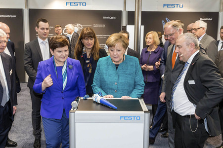 Eröffnungsrundgang der Bundeskanzelerin auf der Hannover Messe 2017