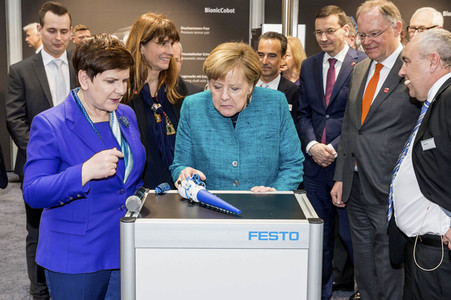 Eröffnungsrundgang der Bundeskanzelerin auf der Hannover Messe 2017