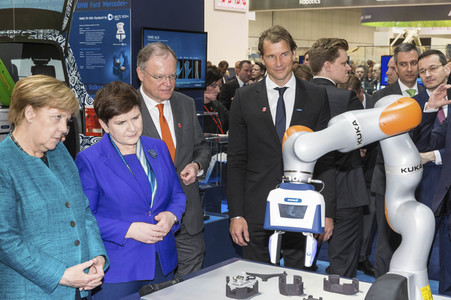 Eröffnungsrundgang der Bundeskanzelerin auf der Hannover Messe 2017