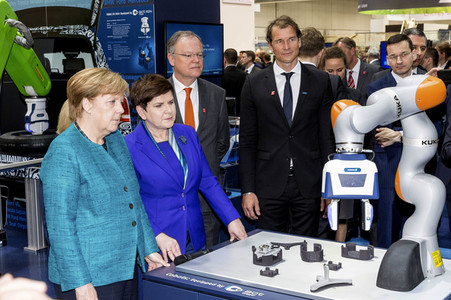 Eröffnungsrundgang der Bundeskanzelerin auf der Hannover Messe 2017