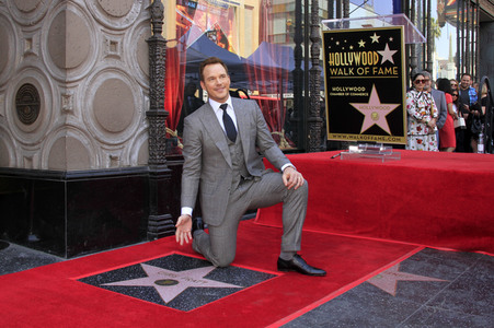 Chris Pratt erhält einen Stern auf dem Hollywood Walk of Fame in Los Angeles