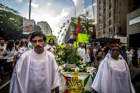 Hanf-Parade in Sao Paulo