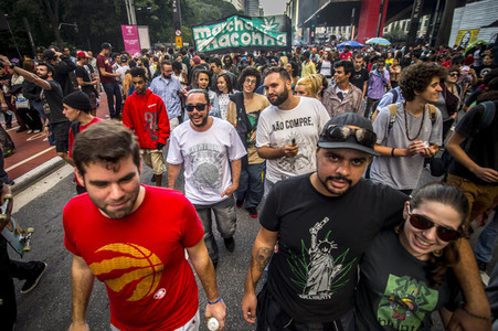 Hanf-Parade in Sao Paulo