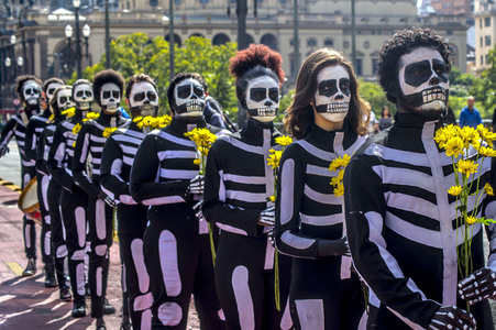 Demonstration gegen Sparmaßnahmen im Kulturbereich in Sao Paulo