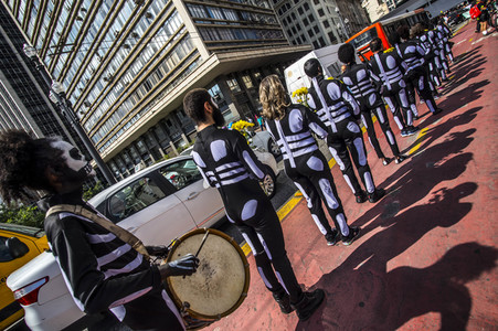 Demonstration gegen Sparmaßnahmen im Kulturbereich in Sao Paulo