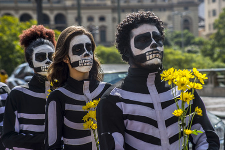 Demonstration gegen Sparmaßnahmen im Kulturbereich in Sao Paulo