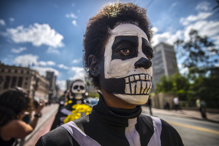 Demonstration gegen Sparmaßnahmen im Kulturbereich in Sao Paulo
