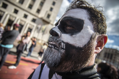 Demonstration gegen Sparmaßnahmen im Kulturbereich in Sao Paulo