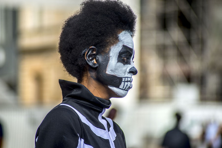 Demonstration gegen Sparmaßnahmen im Kulturbereich in Sao Paulo