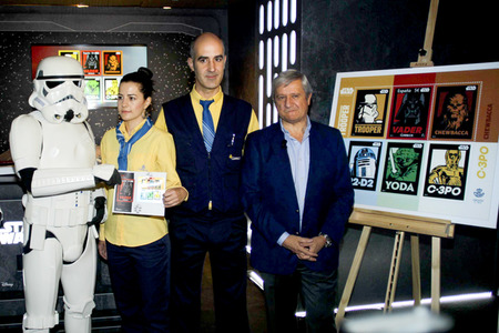 Briefmarkenpräsentation zu 40 Jahre Star Wars in Madrid