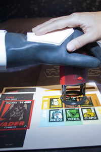 Briefmarkenpräsentation zu 40 Jahre Star Wars in Madrid