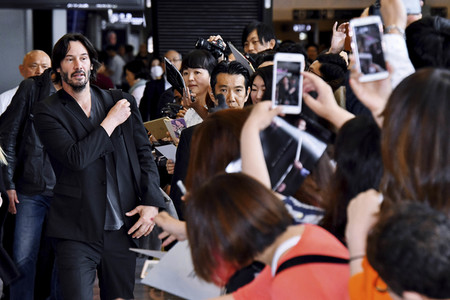 Ankunft von Keanu Reeves in Narita